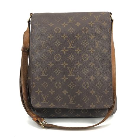 louis vuitton brown monogram canvas musette salsa messenger bag